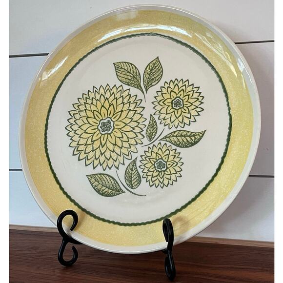 PON11 by Andre Ponche 12" Chop Plate Platter Rare Marigold Floral - Picture 5 of 9